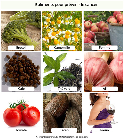 9 aliments contre le cancer infographie